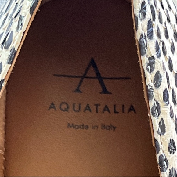 NIB Aquatalia Camille Snake Peep Toe Flats. Women's Size: 8.5. - Picture 9 of 12